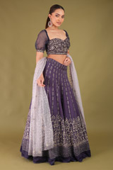 Deep  Purple  Lehenga4710 video